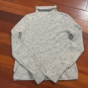 Madewell Wool Blend Knit Turtleneck Sweater Speckled Gray Size Small | casual